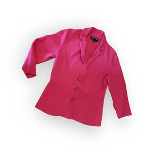 Jones New York Knit Sweater Blazer Pink size Large